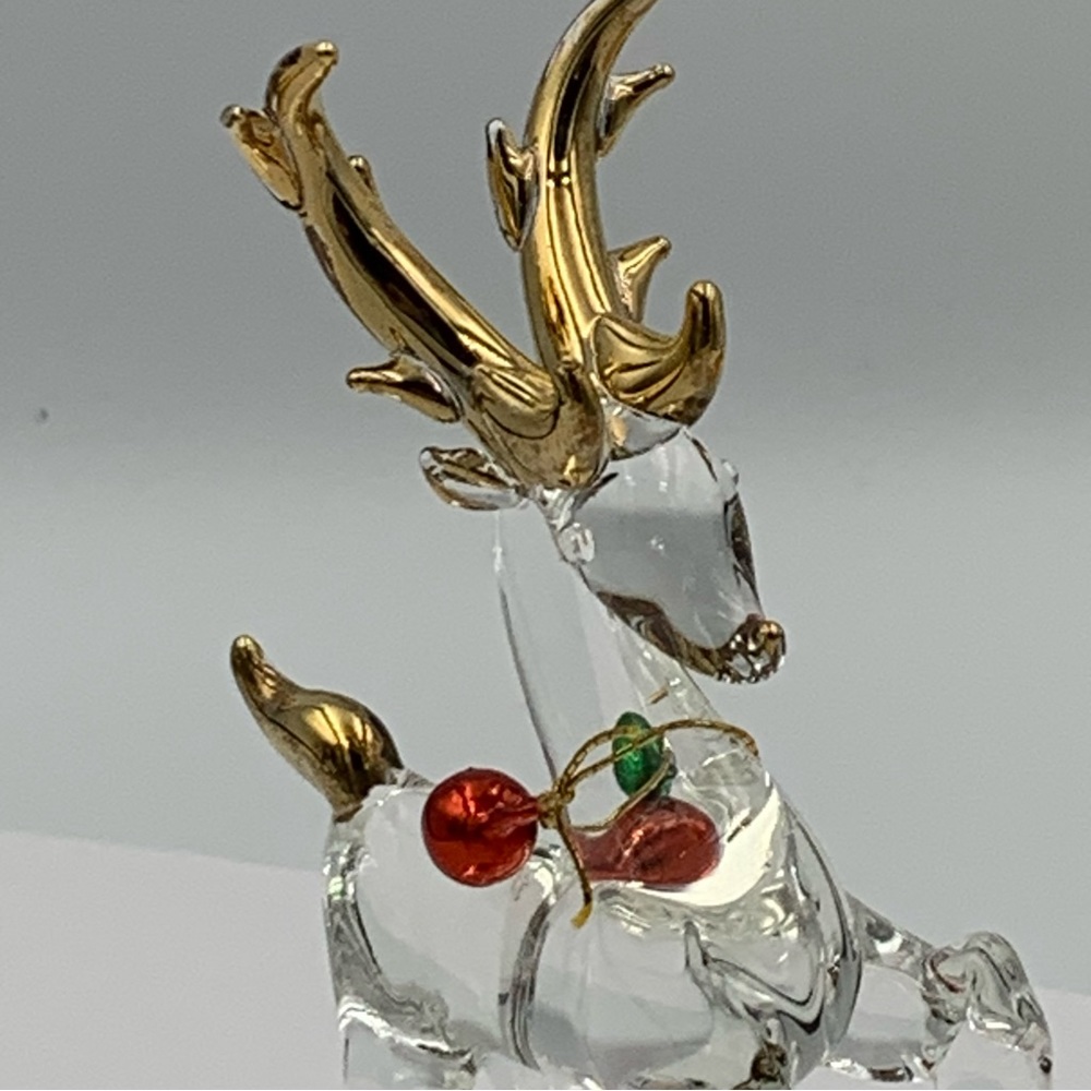 Parmy reindeer hand made figurine 22K gold overlay